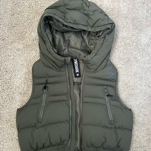 Gymshark Khaki Puffer Vest NEW